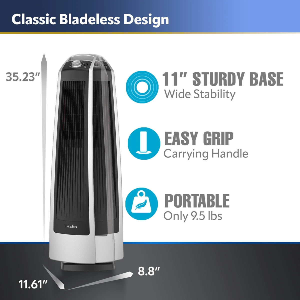 Oscillating High Velocity Tower Fan with 3 Speeds S895868