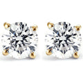 14k Yellow Gold Solitaire Stud Earrings P327086