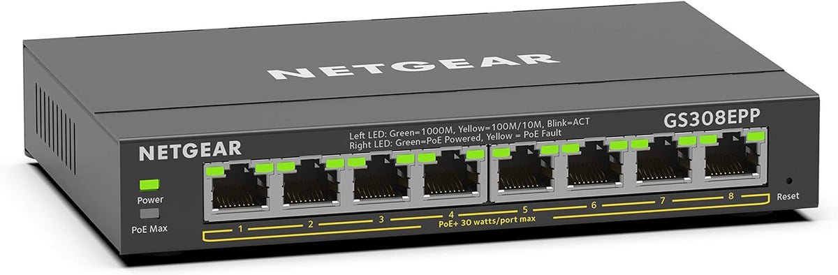 5-Port Gigabit Ethernet Unmanaged PoE Switch with 4 x PoE+ @ 83W M980679