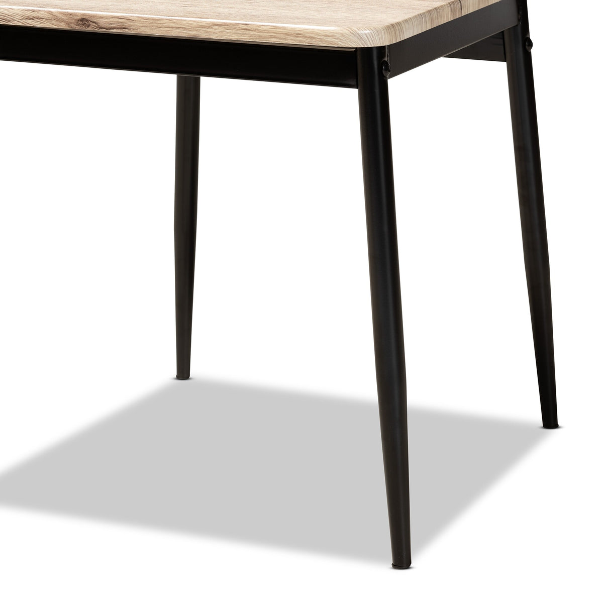 Brown Wood and Metal Dining Chair Set of 4 A914495