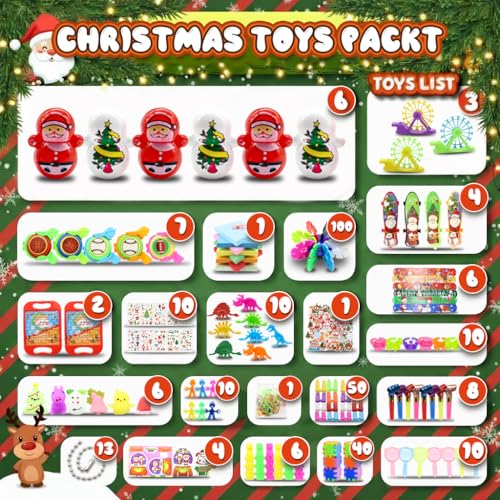 801PCS Christmas Party Favors for Kids U4351