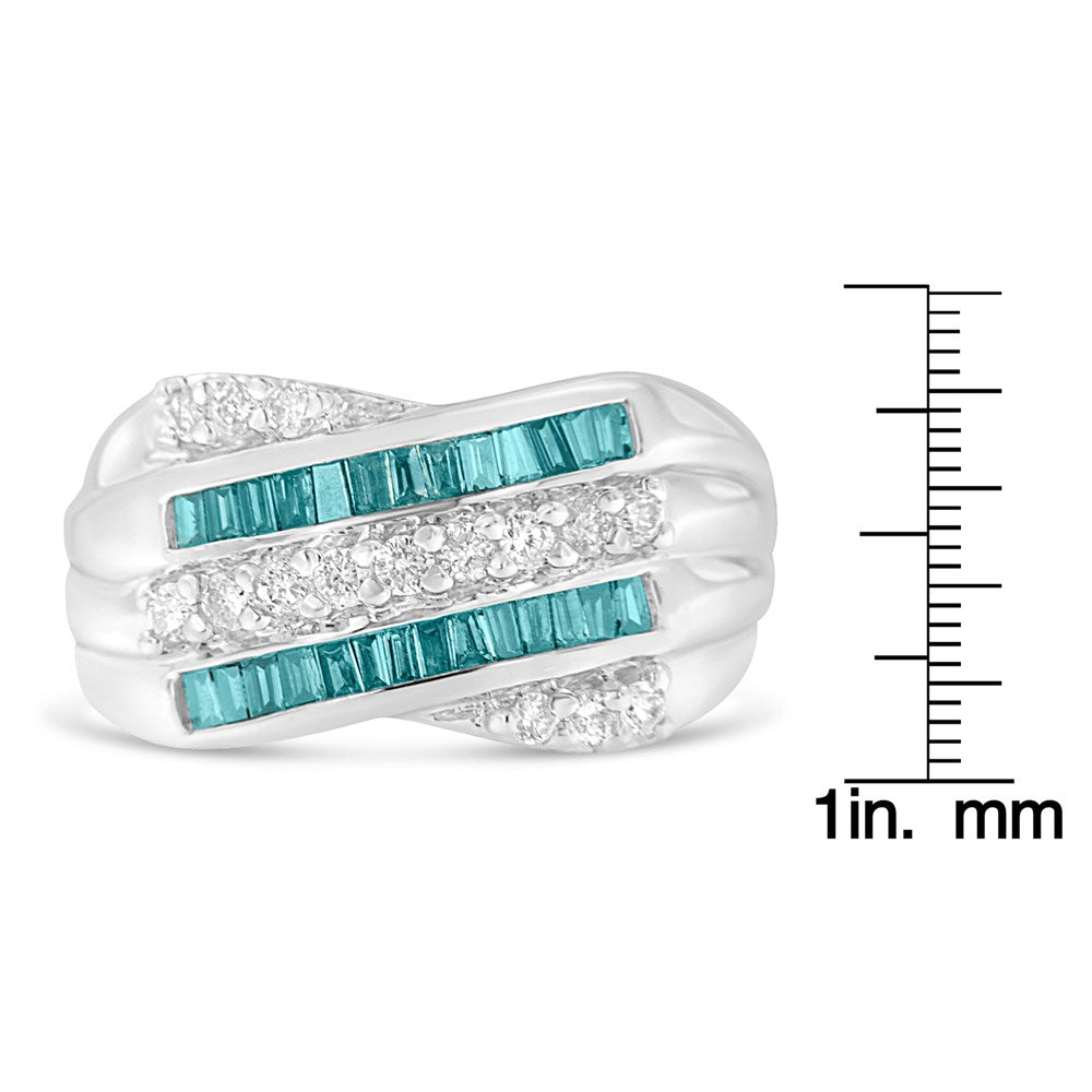 14k White Gold Diamond Band Ring Y3272