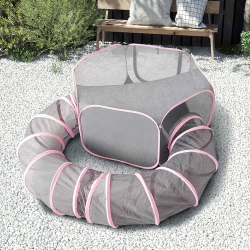 Pink Outdoor Cat Enclosure with Bag K888