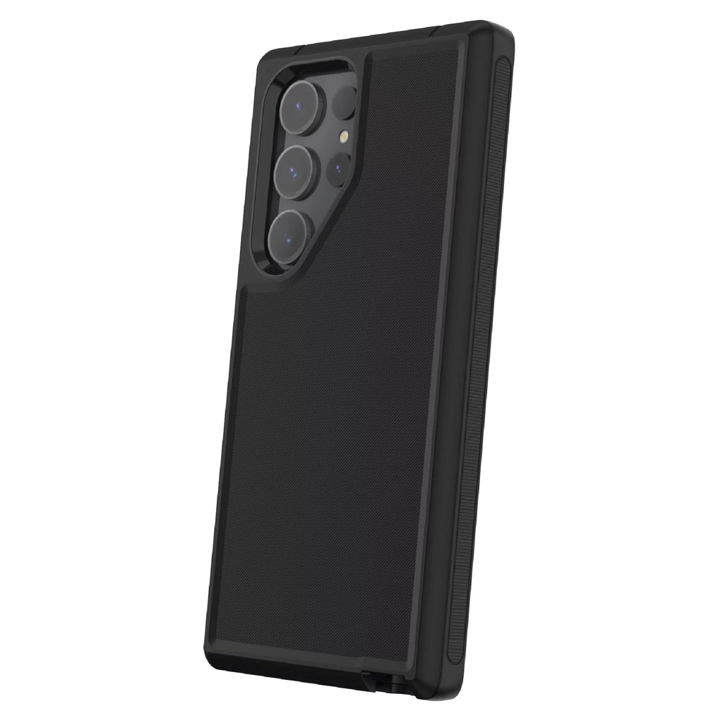 Rugged Phone Case with Holster for Samsung Galaxy S23 Ultra 5G - Black Q582