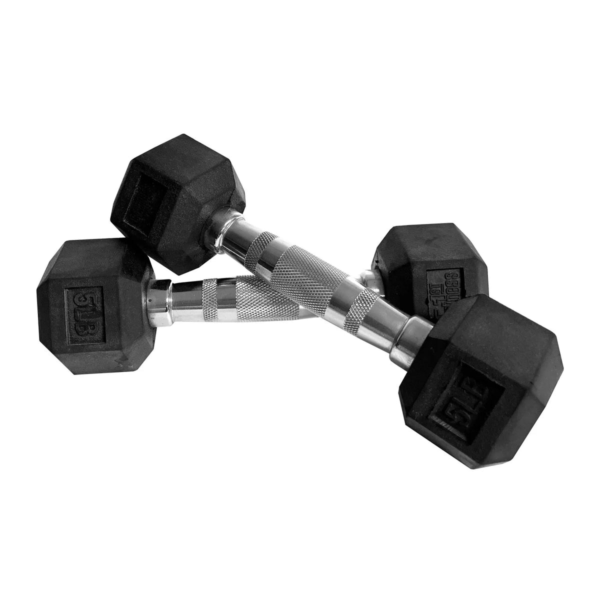 25 lbs Pair Rubber Hex Dumbbell B52632