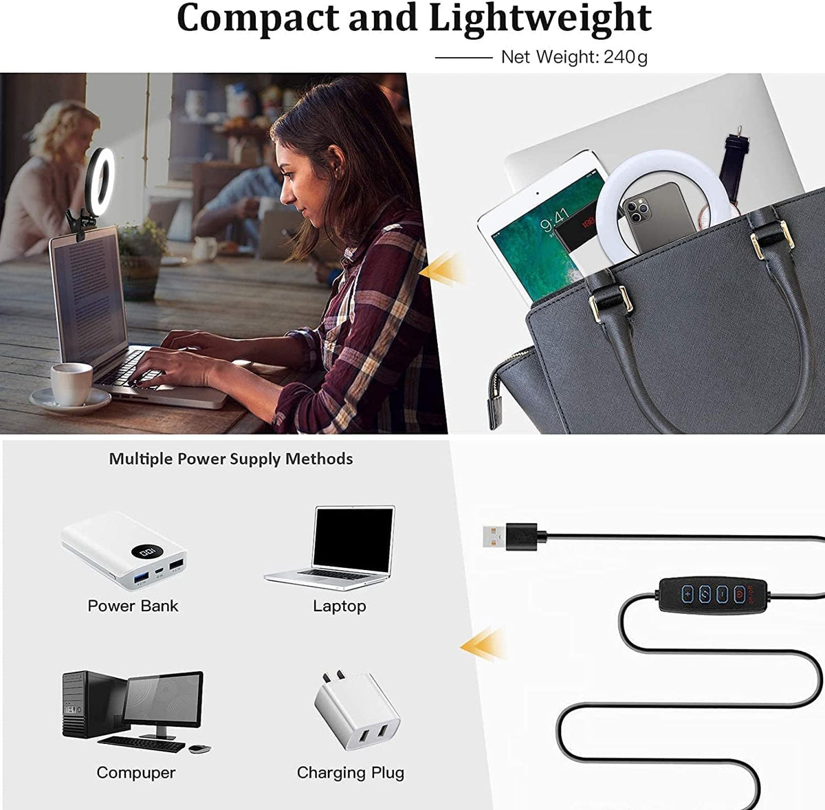 Video Conference Lighting Kit Clip Light Q711
