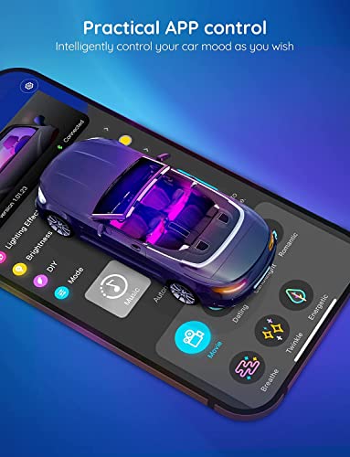 Smart RGB Car LED Lights with App Control Y87380
