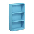 Light Blue 3-Tier Bookcase Storage Shelves Y148