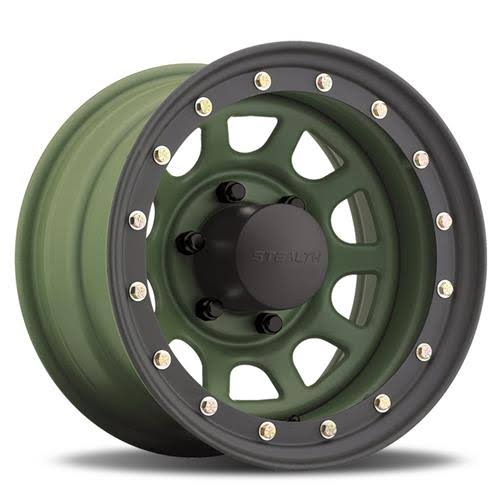 15x10 5x120.65mm|5x4.75 inch Camo Green Wheels V9719