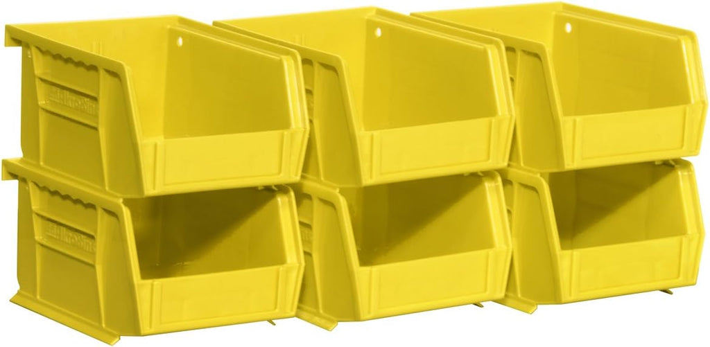 Plastic Storage Bin Hanging Stacking Containers, Black, 24-Pack Pack of 2 M5838