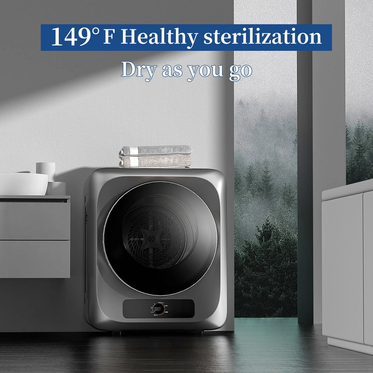 850W 1.6 Cu.ft. Portable Electric Laundry Dryer N6547