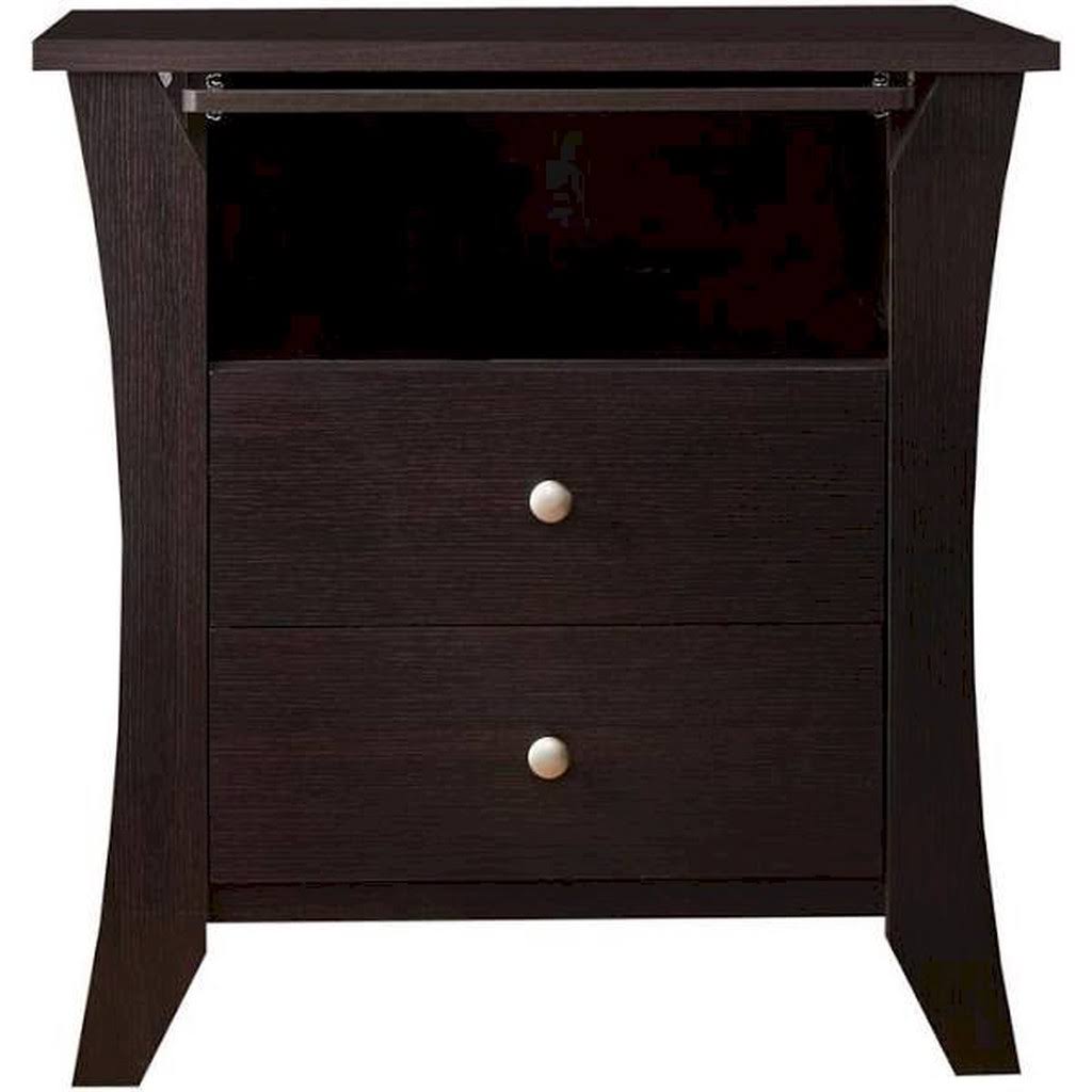 2-Drawer Espresso Nightstand T918414