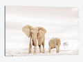 White Elephant Mom & Baby Canvas Wall Decor Prints E4127