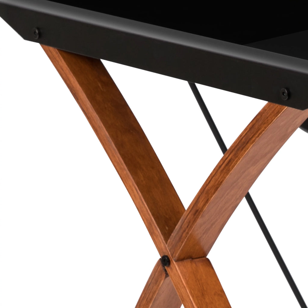L-Shaped Gaming Desk with Keyboard Tray B700