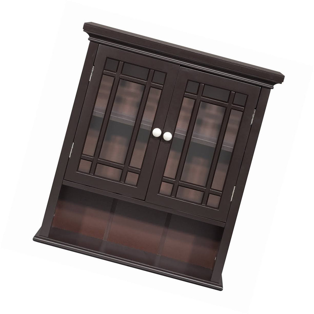 Dark Espresso Wall Cabinet with 2 Doors D805142