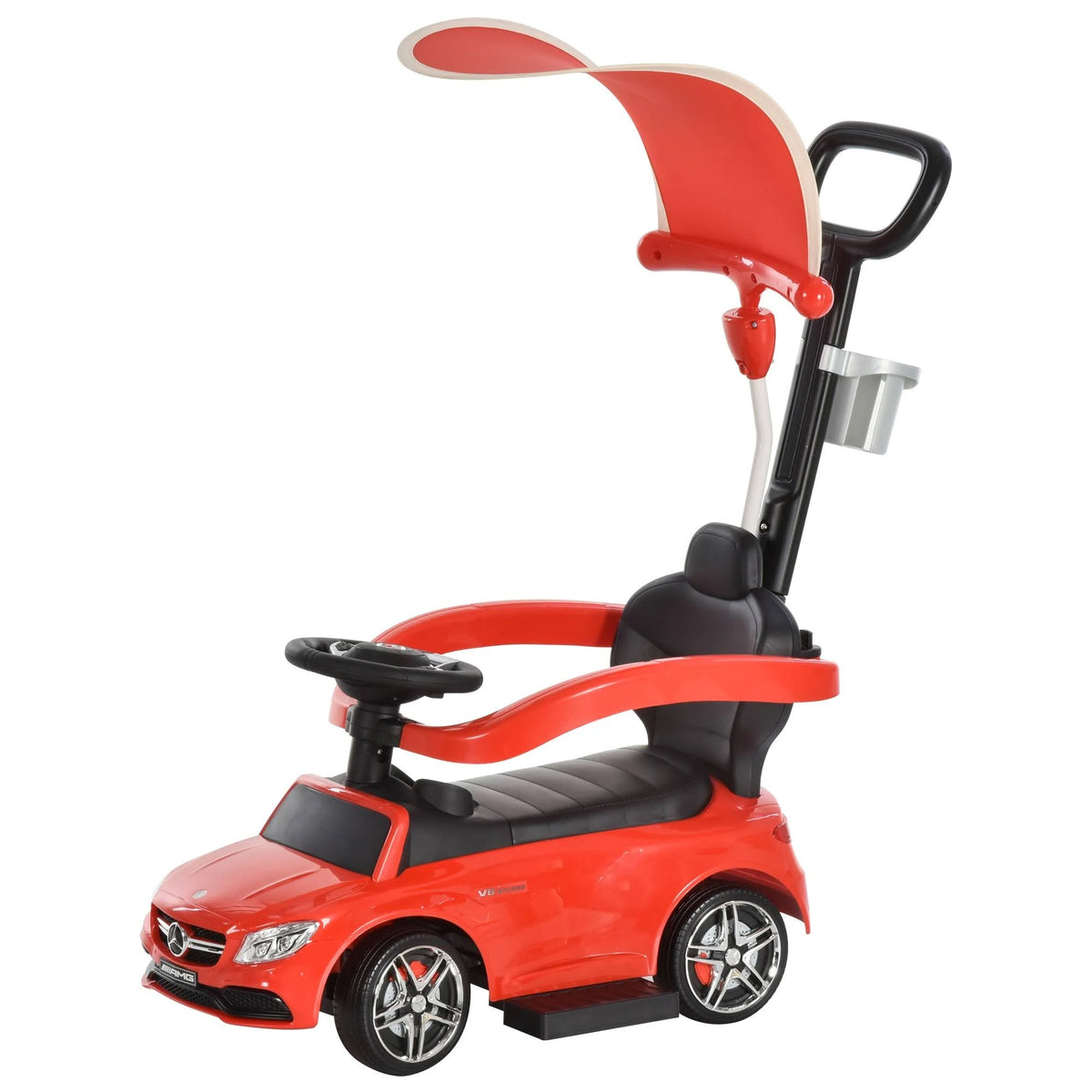 Red 3 in 1 Ride on Push Car with Canopy Q121