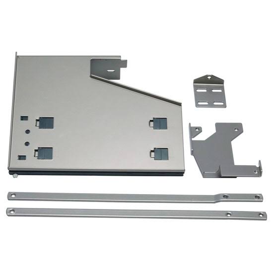 Double Waste Bin Pull Out Soft Close 2 x 52 Quarts Silver Frame Grey Bin T633751