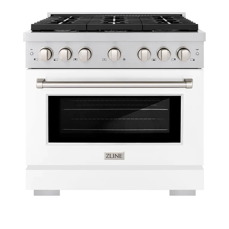 36 5.2 cu. ft. Gas Range with Convection Oven Stainless Steel White Matte Door R521