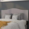 Upholstered Full Size Headboard Light Gray Fabric O79362