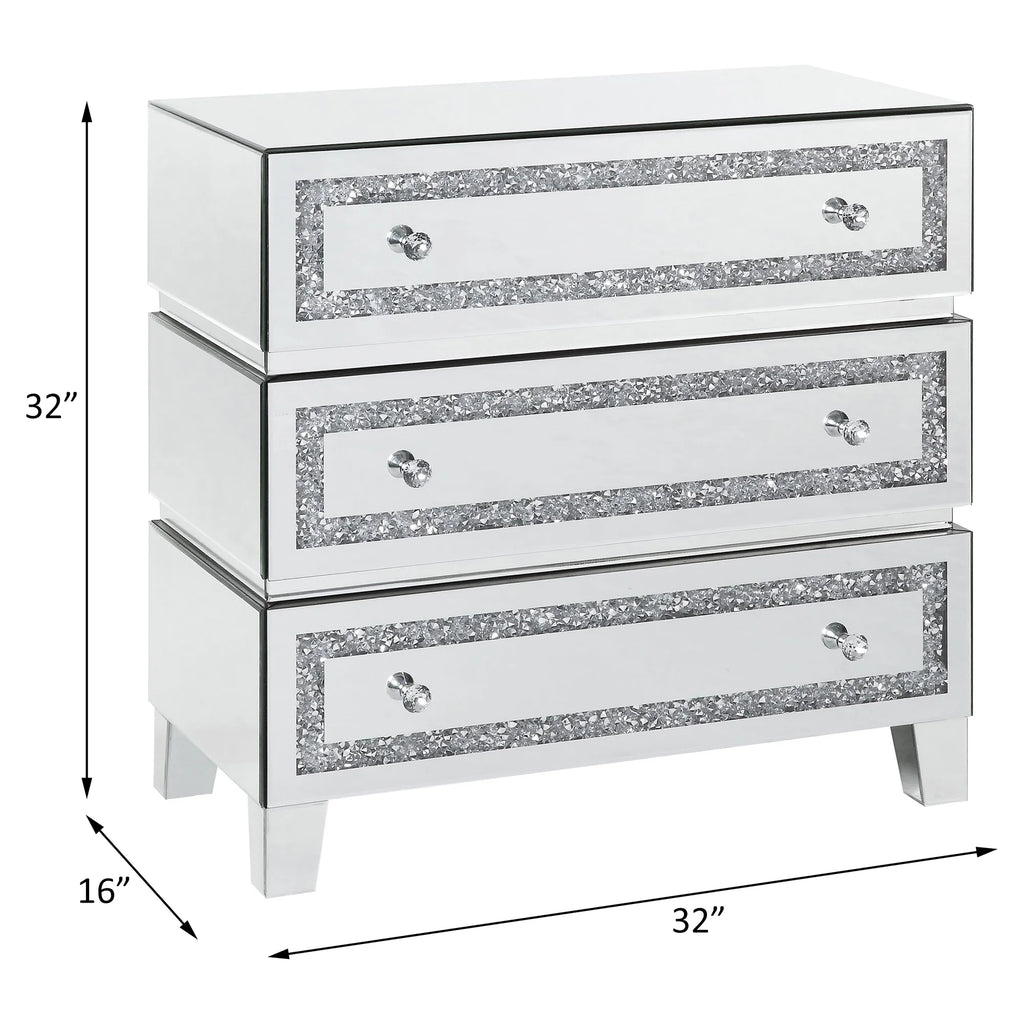 3-Drawer Mirrored Cabinet C677782