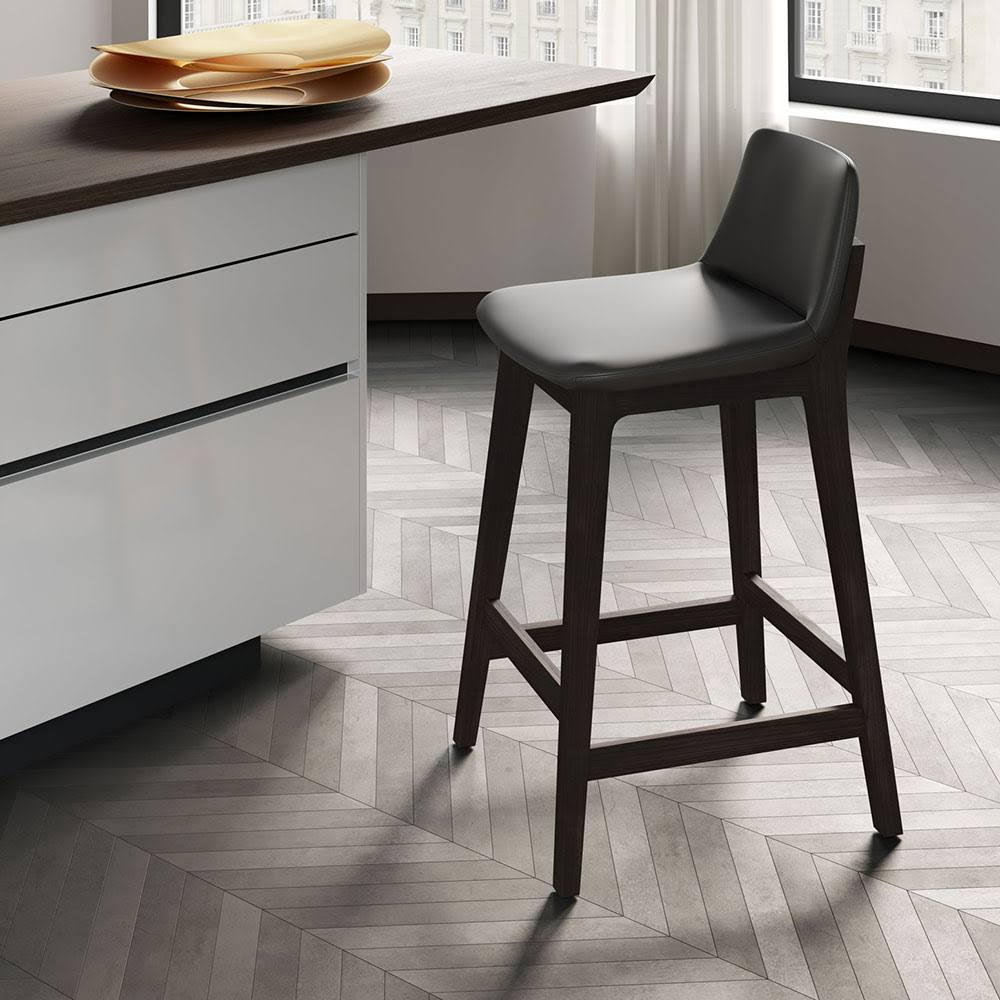 Graphite Eco Leather Counter Stool R326