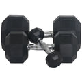 25 lbs Pair Rubber Hex Dumbbell B52632