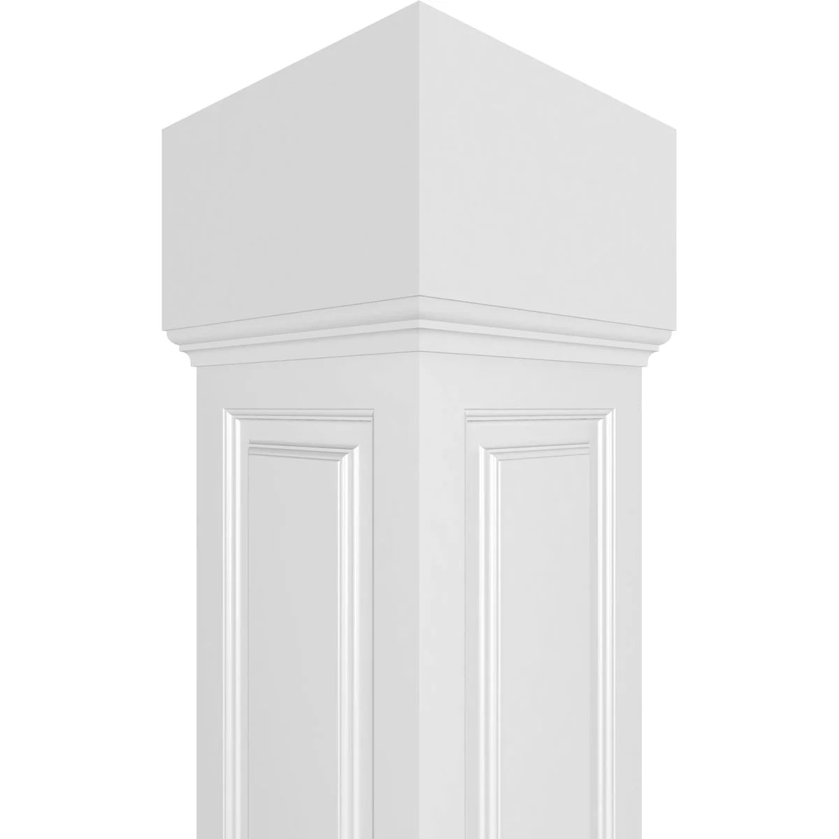 10"W x 9'H Square Non-Tapered Raised Panel PVC Column Wrap Kit S639
