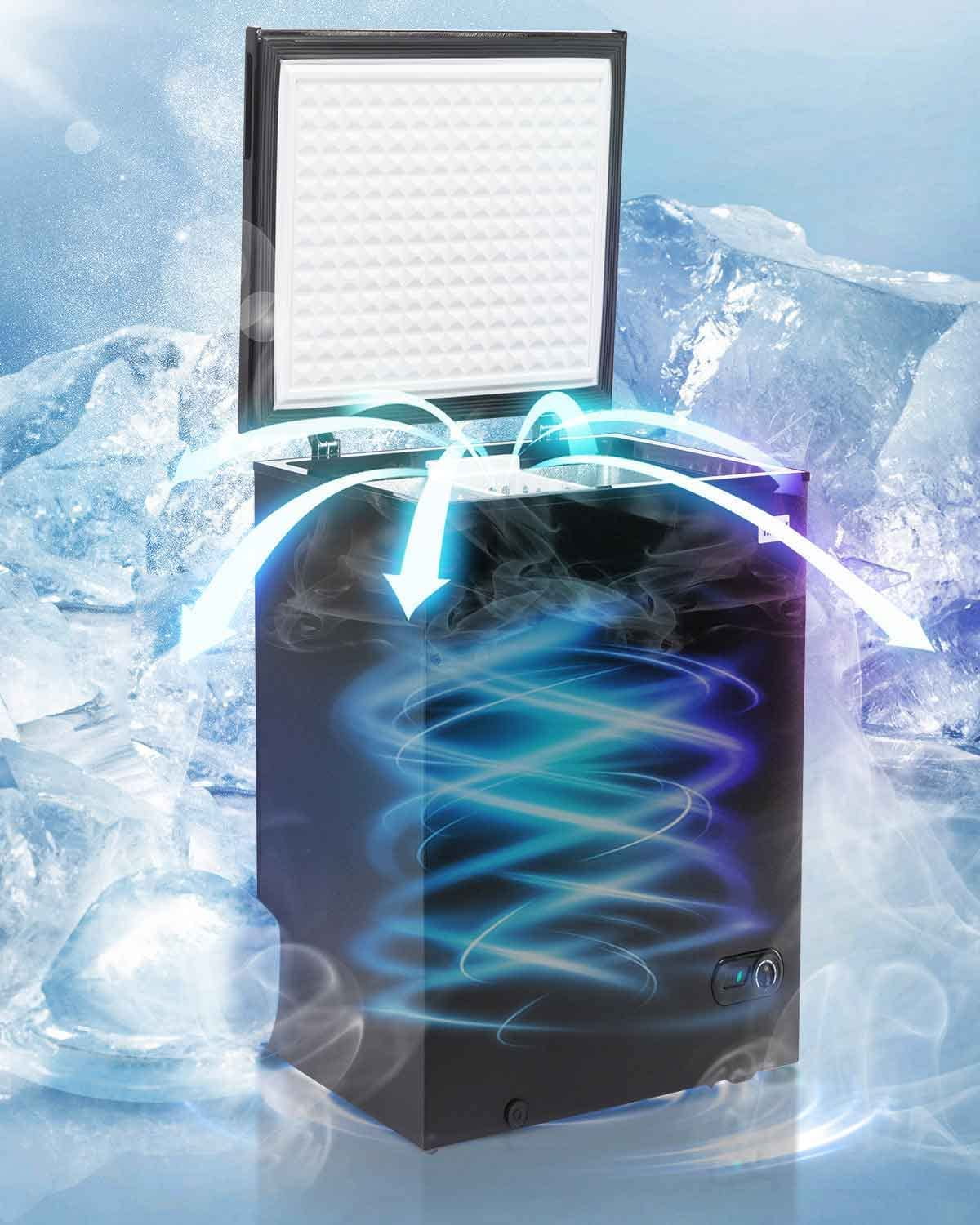 10.0 Cu Ft Black Chest Freezer with Removable Basket I225969