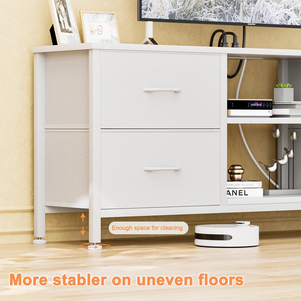 White 4 Drawer Dresser TV Stand C456695