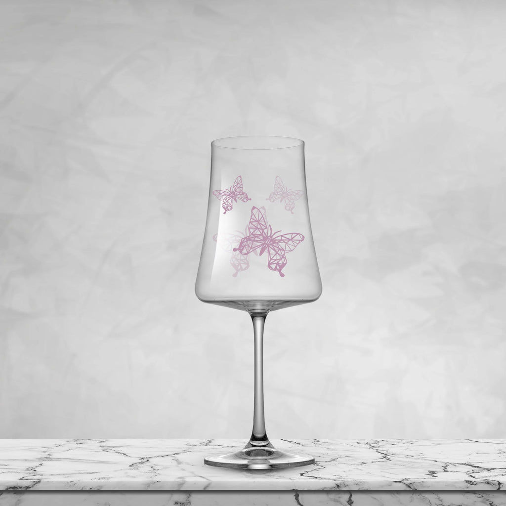 European Crystal Stemmed Red Wine Glass Set of 2 N732