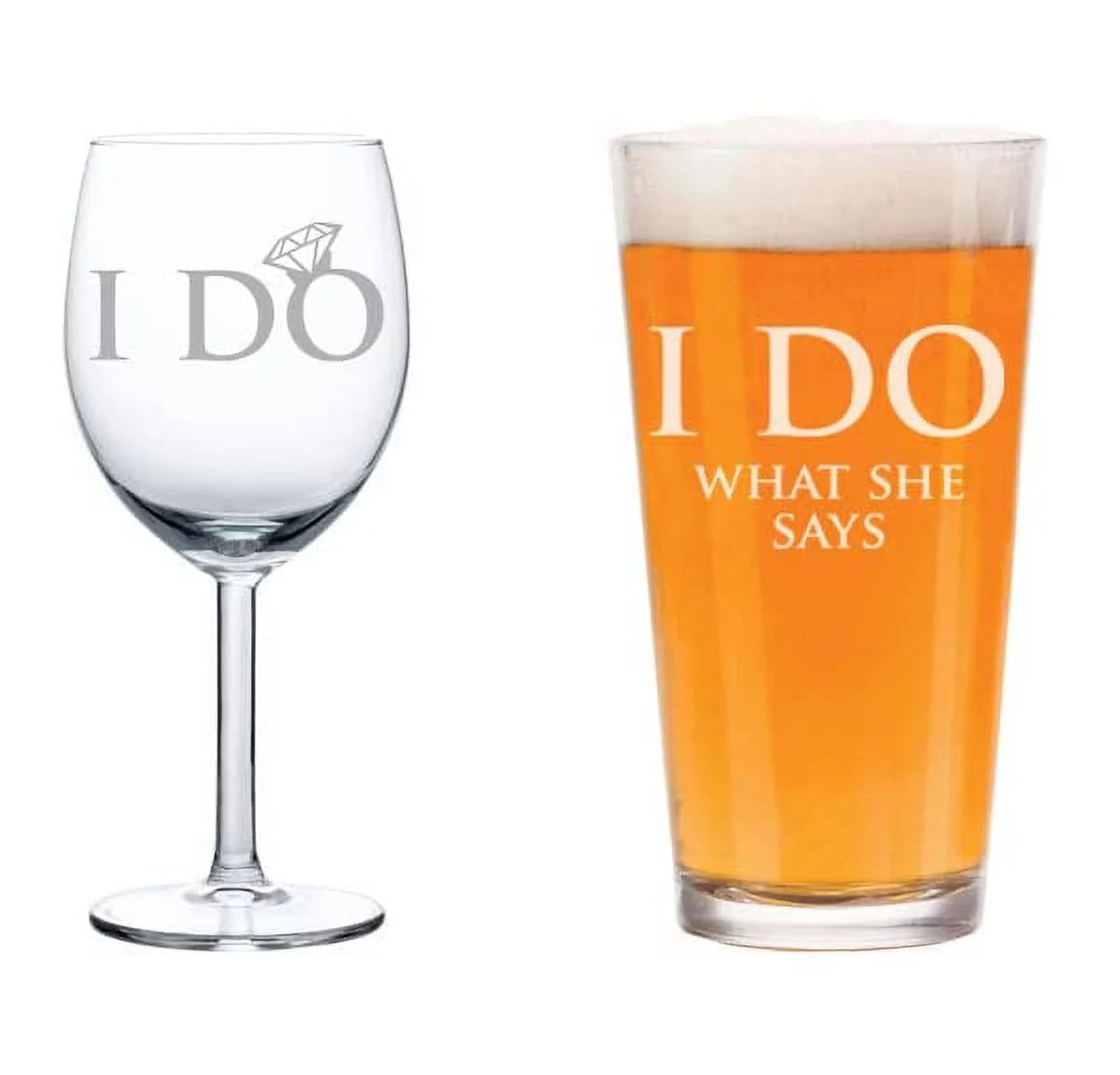 Set of 2 10 oz Wine & Beer Pint Glasses H372127