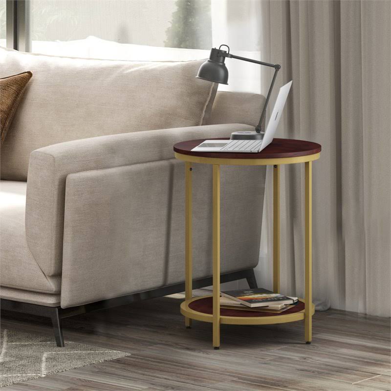 18x22 Metal Round Accent Side Table F2874
