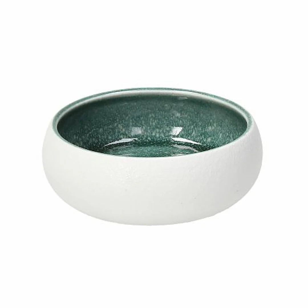 White Teal Bowl 17cm X867