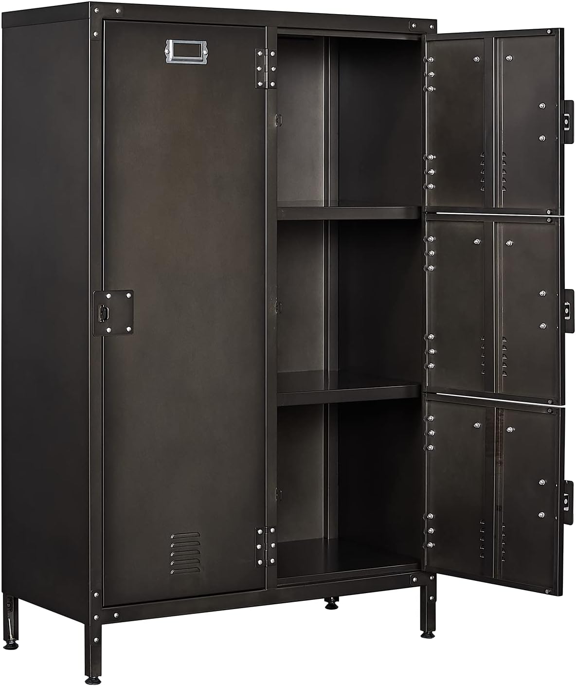 Metal Locker Storage Cabinet with Shelves and 6 Lockable Doors K22220