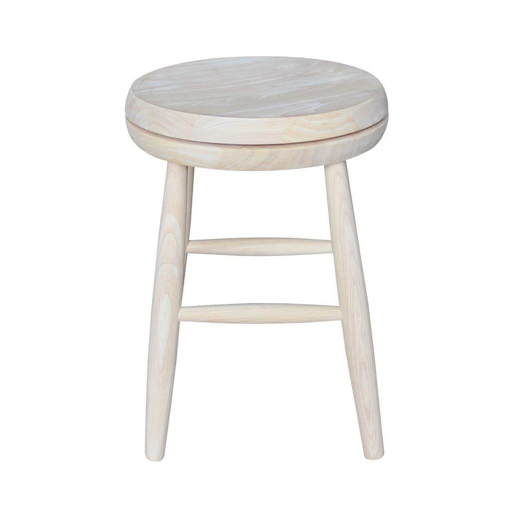 Tan 18-inch Swivel Scooped-Seat Stool A85306