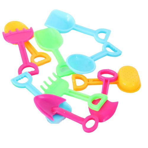 10Pcs 1/12 Miniature Beach Toys Dollhouse Shovel Rake Sand Digging Tool A1785