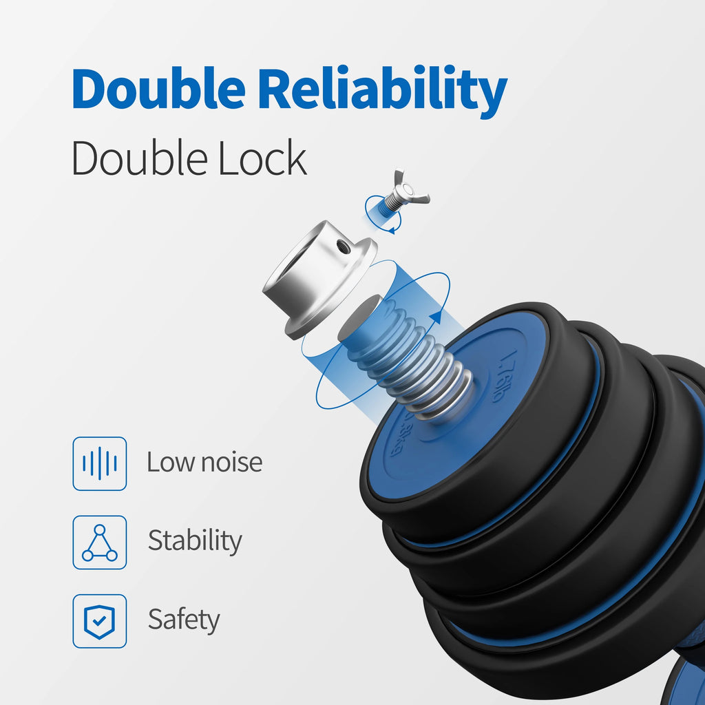 88 Lbs Adjustable Dumbbell Set with Connecting Rod P90913