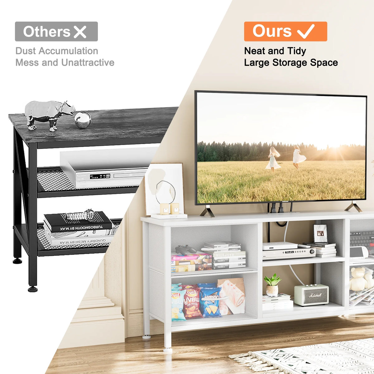 White 4 Drawer Dresser TV Stand C456695