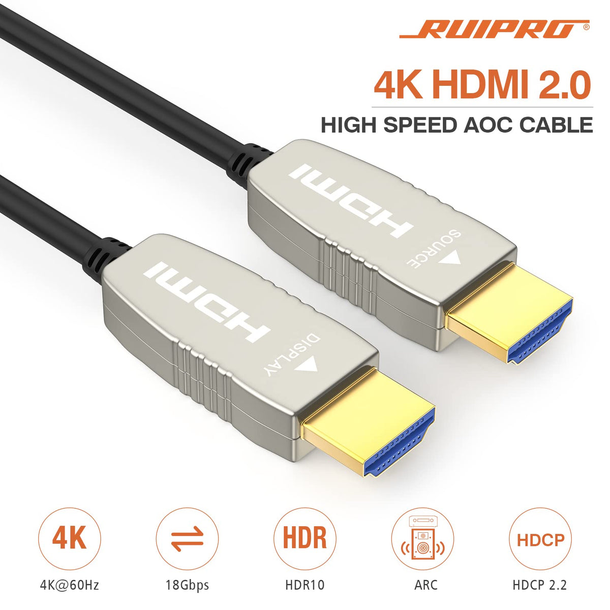 50 feet HDMI 2.0b Optic Cable Z402