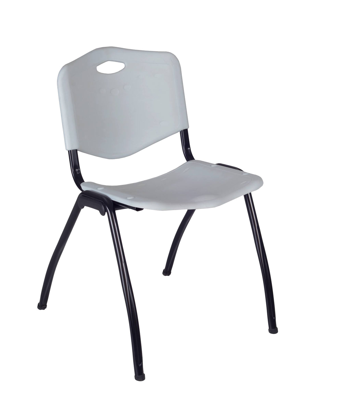 Round Breakroom Table with 4 Stack Chairs W291