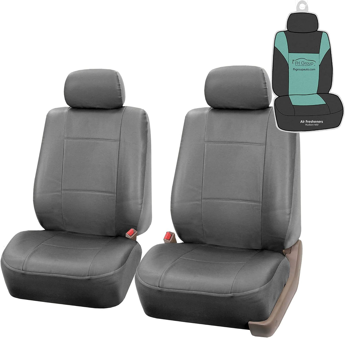 Tan PU Leather Front Car Seat Covers T4699