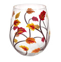 Stemless Hand Painted Wine Glass 18 Ounce W96412