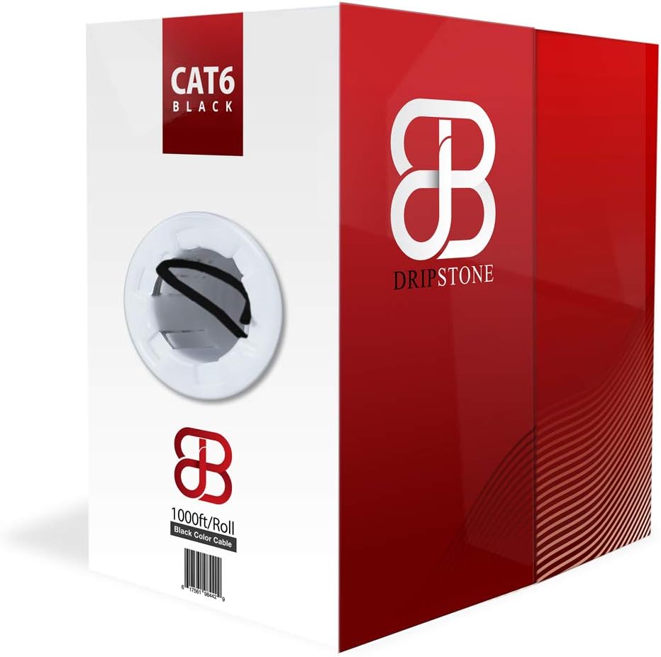 Cat6 1000-Feet UTP Solid Cable LAN Network Ethernet RJ45 Wire, Gray K2328