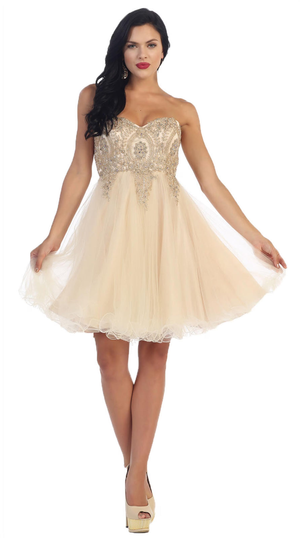 Corset Back Homecoming Dress J725