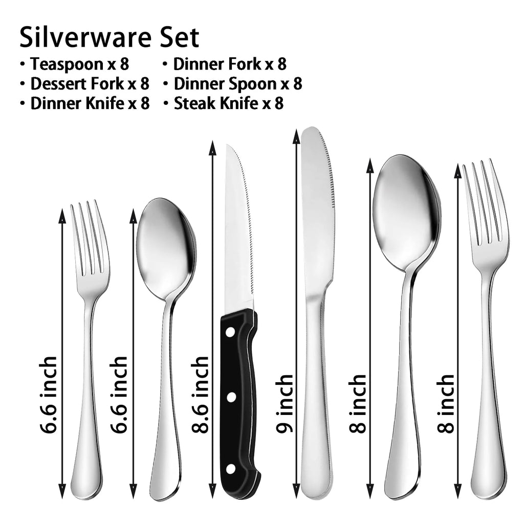 48-Pieces Stainless Steel Silverware Set M311024