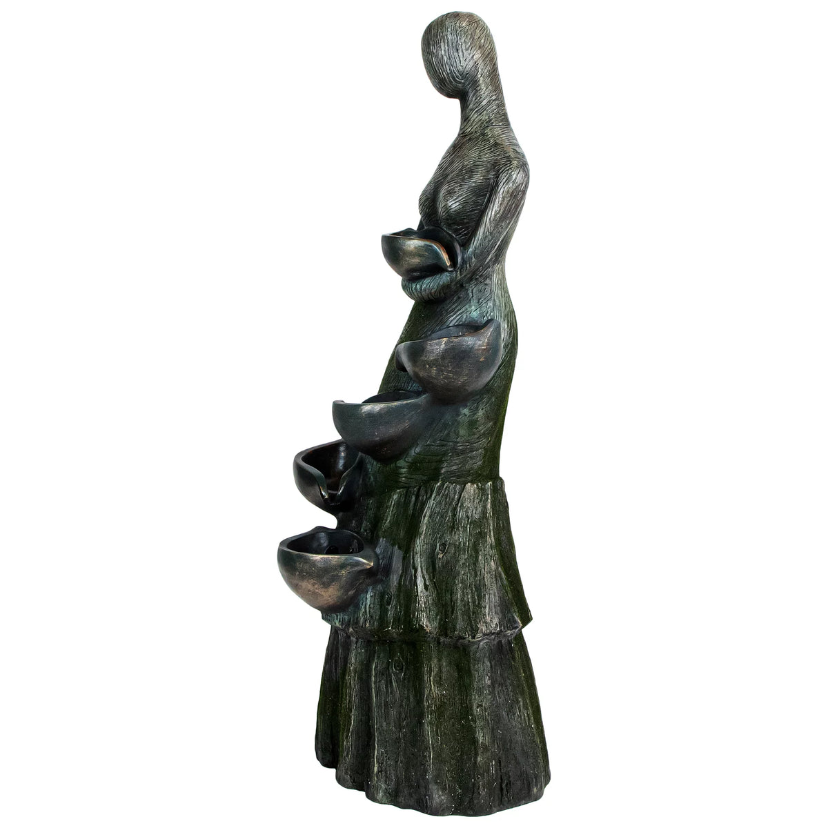 39" Lighted Outdoor Garden Water Fountain C46188
