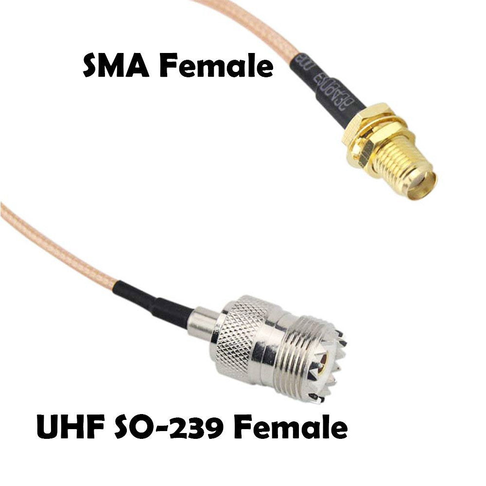 SMA Female to UHF SO-239 Female Adapter Cable 6'' X63262